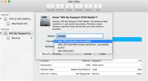 reformat a passport for mac 10.13.3